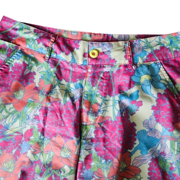 Birdies And Bows Pink Floral Polyester Athletic Tennis Shorts  size 4 - Picture 2 of 6